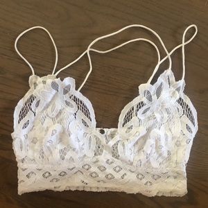 Free People Adella White Bralette Size Medium
